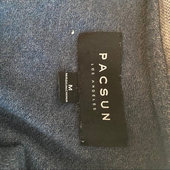 Pacsun Blue Aztec Tribal Pull Over Hoodie Mens Med - Picture 7 of 7